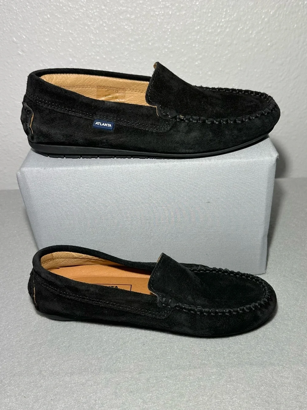 ATLANTA MOCASSIN BLACK SUEDE LOAFER